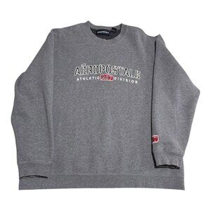 Vintage 2000s Aeropostale A87 Gray‎ Crewneck Sweatshirt Adult Large